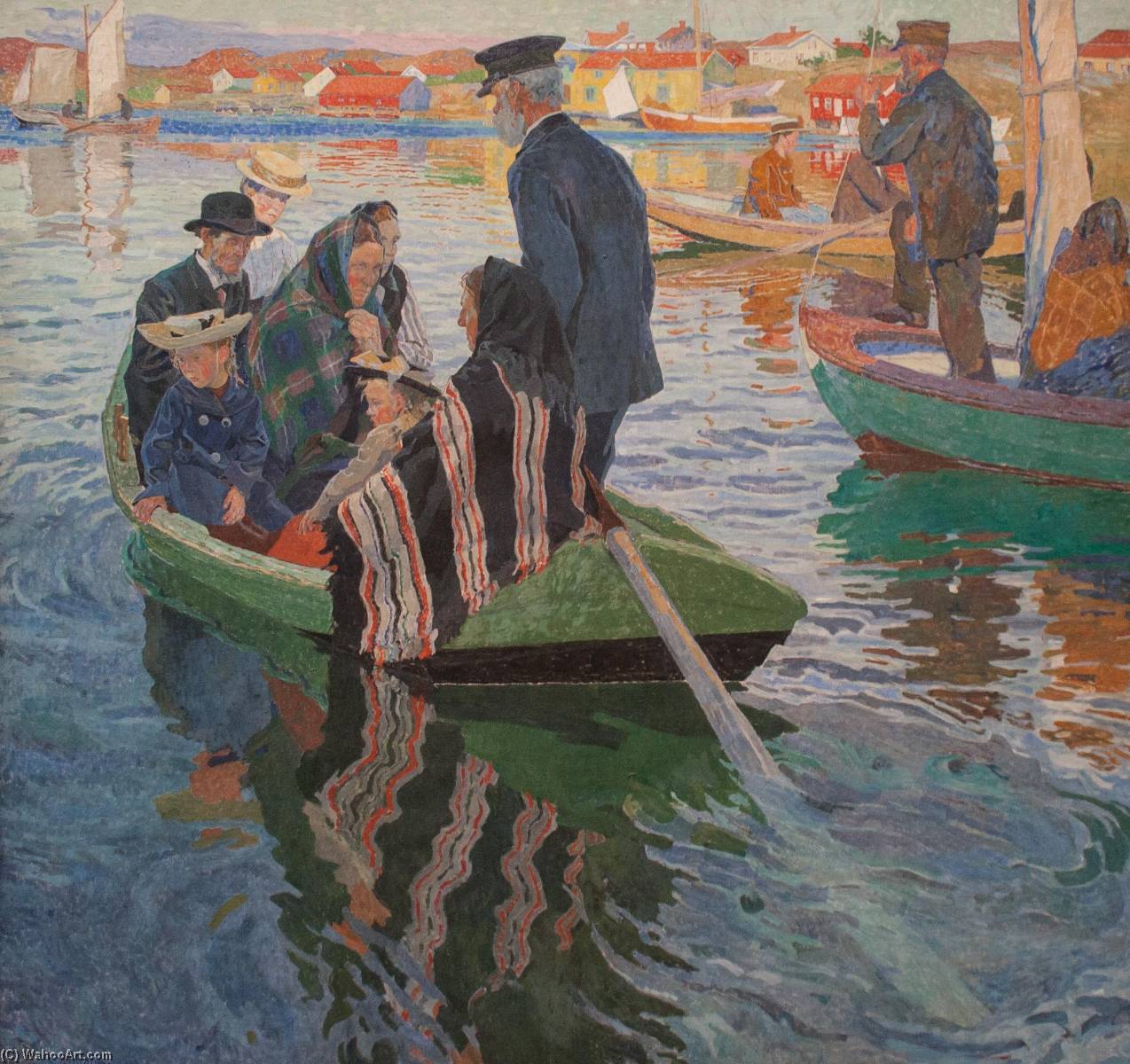 Church Goers In A Boat — Carl Wilhelm Wilhelmson