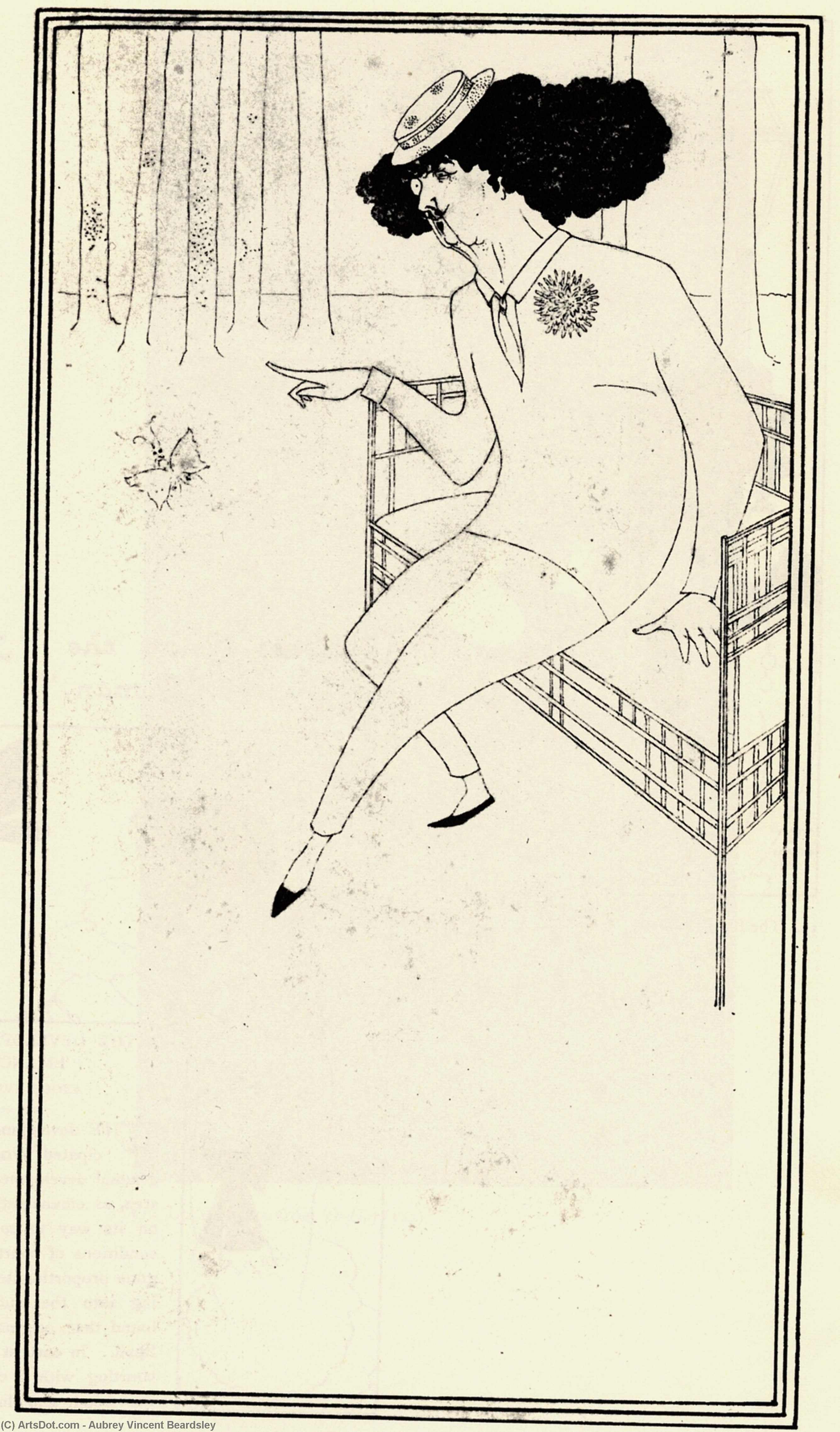 Caricature Of James Mcneill Whistler — Aubrey Vincent Beardsley