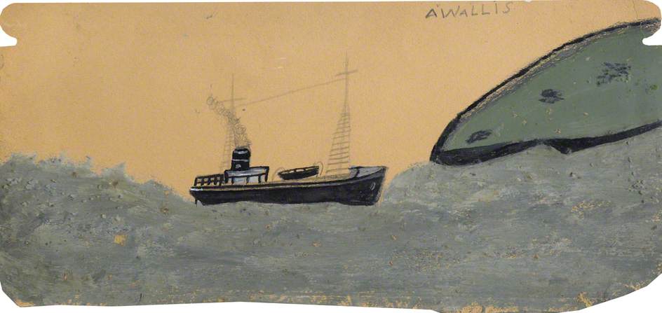 Motor Vessel Near Land — Alfred Wallis