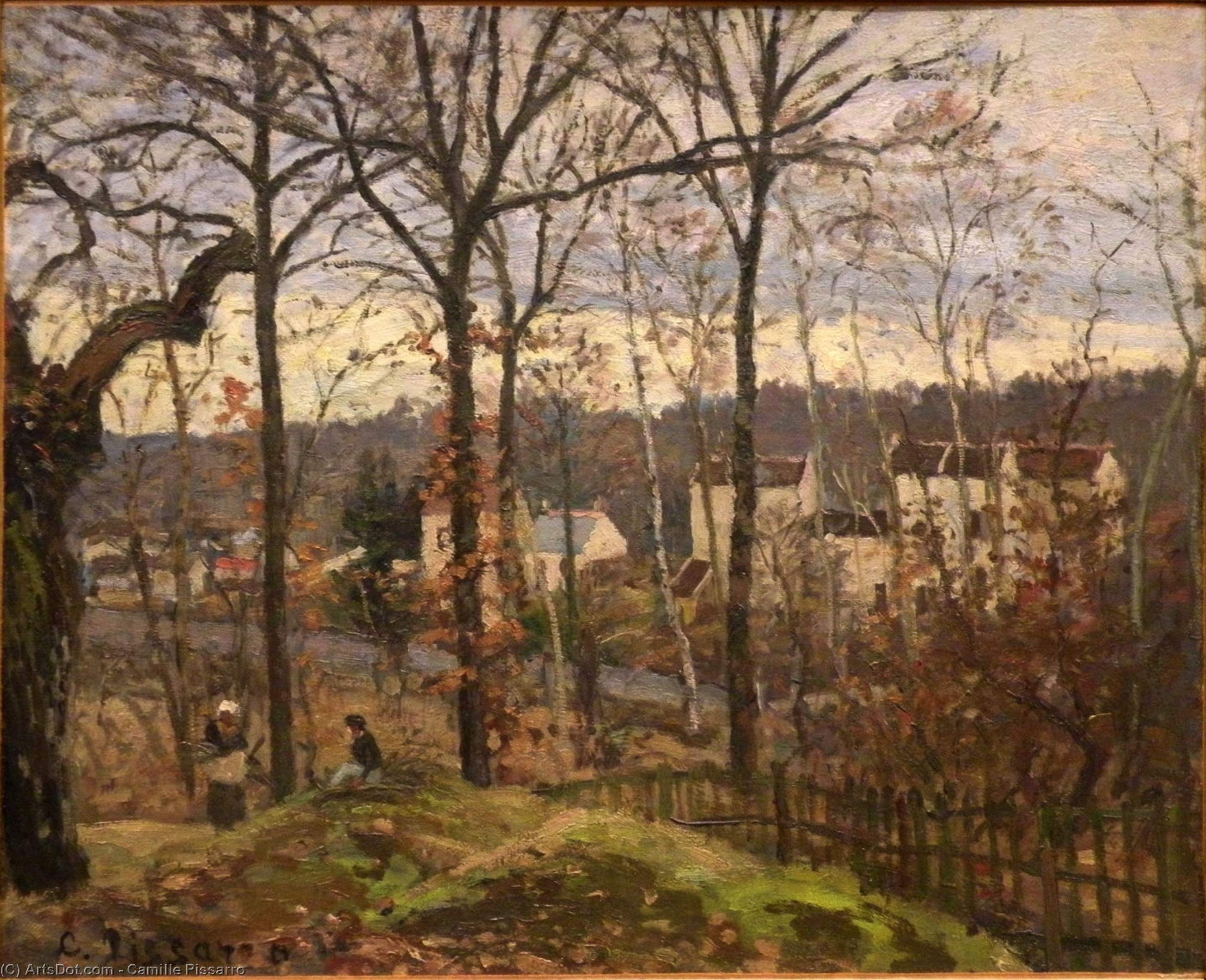 Chestnut Trees At Louveciennes In Winter — Camille Pissarro