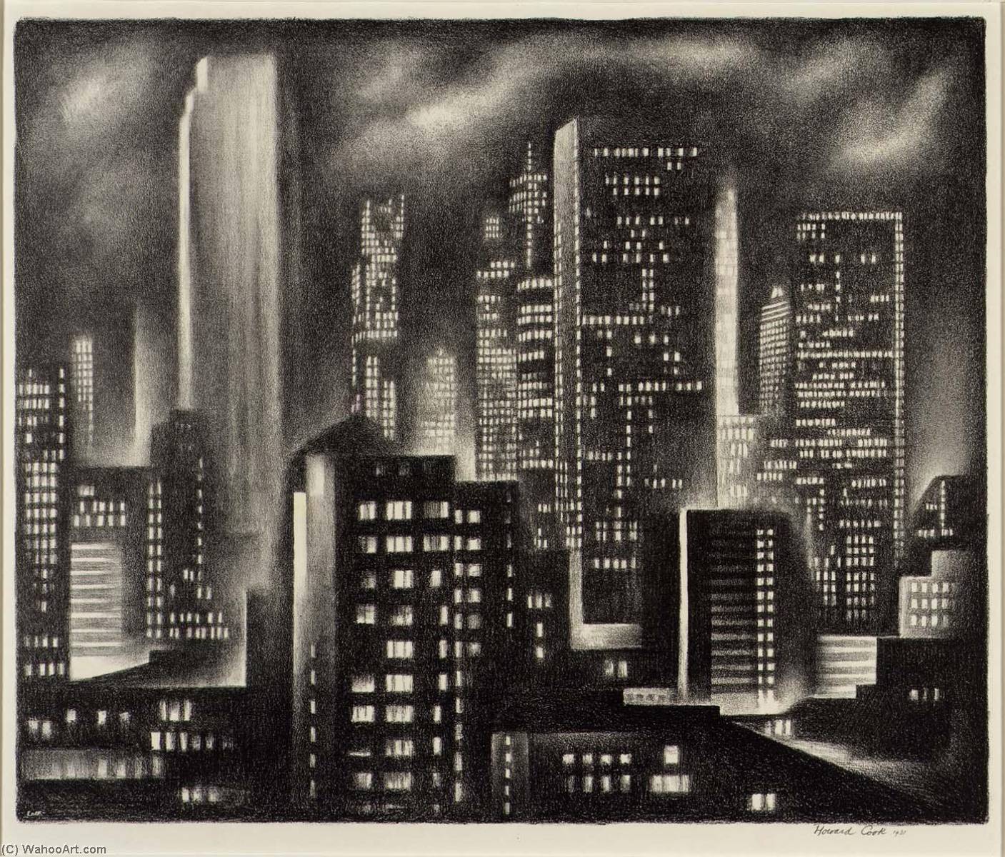 New York Night — Howard Cook