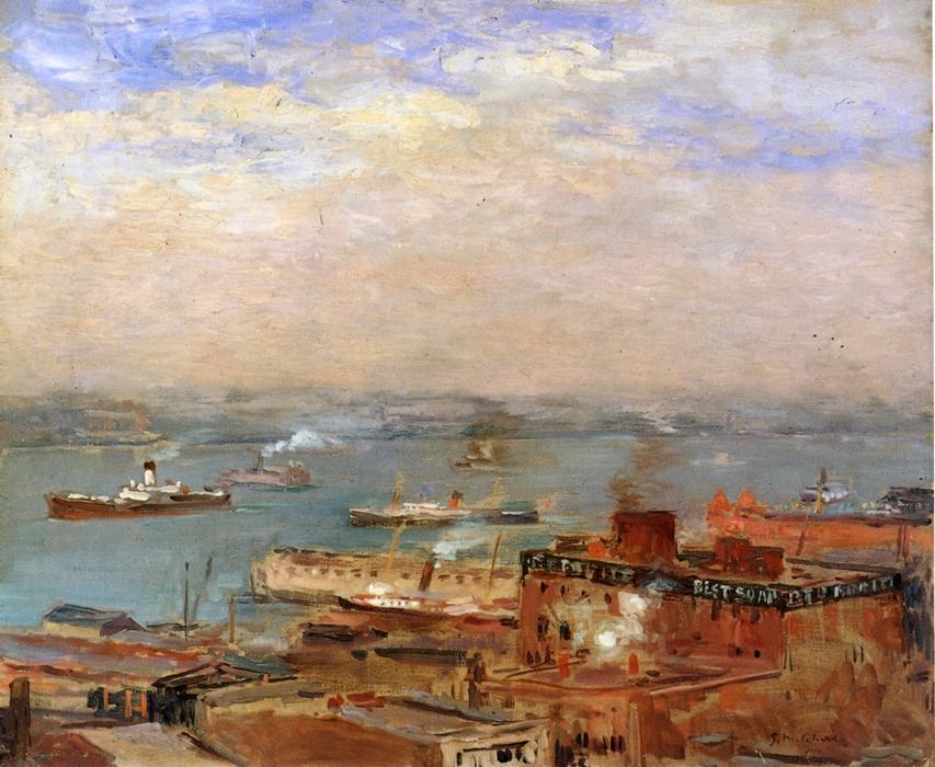 Early Morning, North River — Julius Garibaldi Melchers