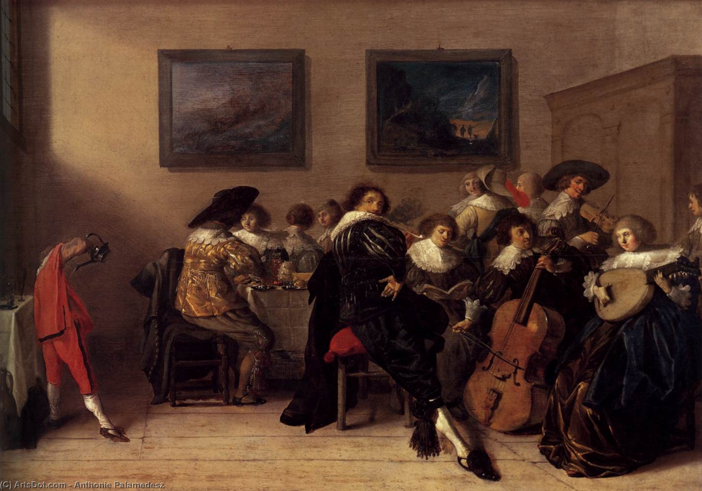 Company Dining And Making Music — Palamedesz Anthonie (stevaerts)