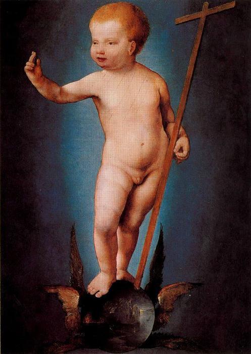 Niño De Pasión Sobre La Bola Del Mundo — Joos Van Cleve