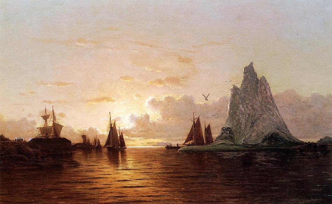 Sunset At The Strait Of Belle Isle — William Bradford
