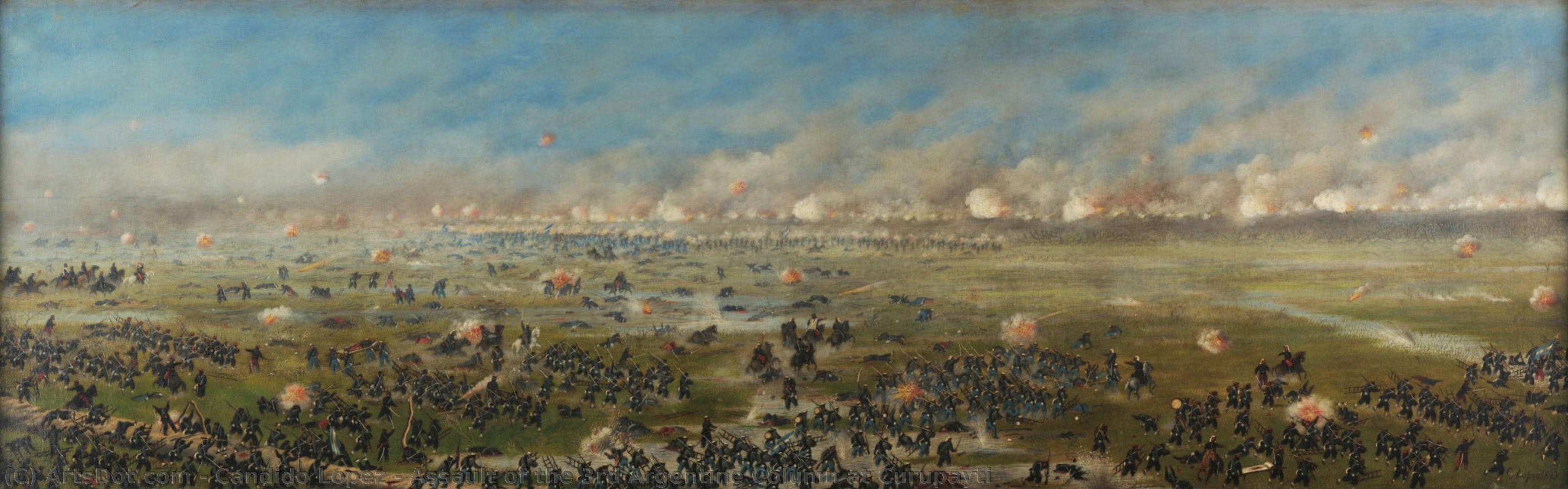 Assault Of The 3rd Argentine Column At Curupayti — Кандидо Лопес