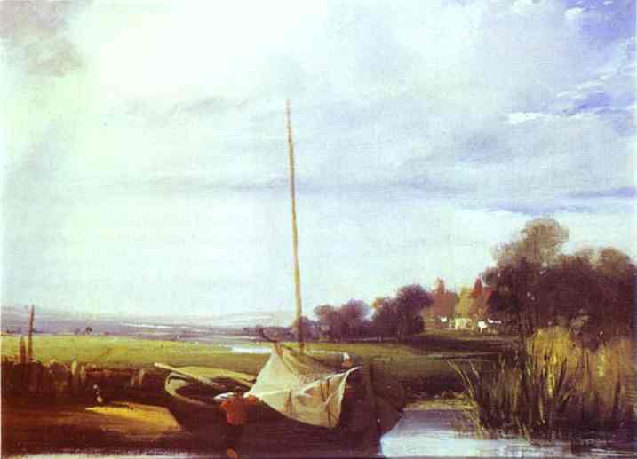 River Scene In France — Richard Parkes Bonington