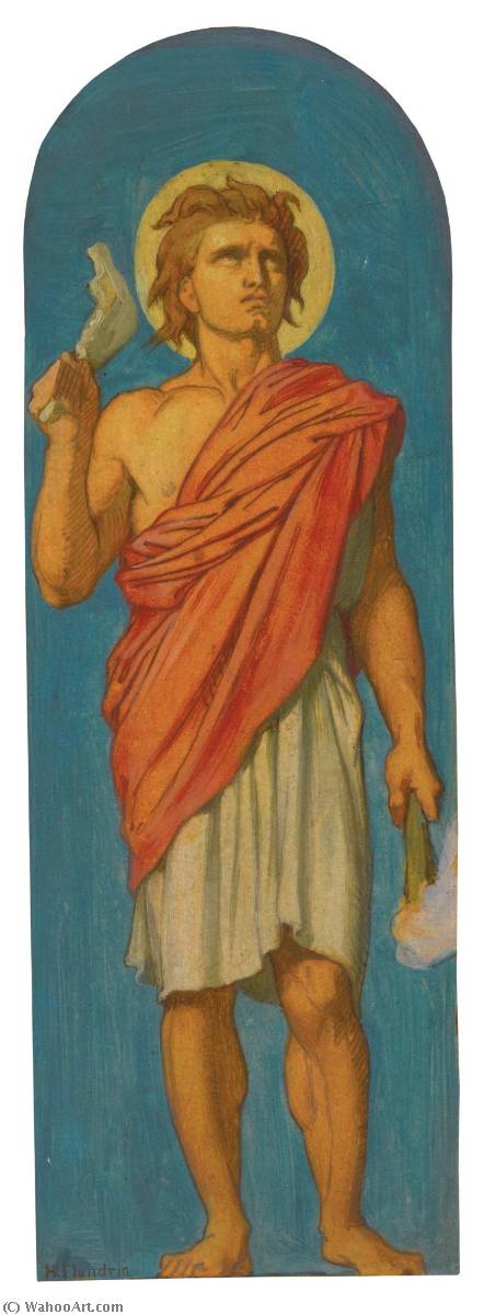 Samson, Study For The Decoration Of The Nave Of Saint Germain Des Prés, Paris — Hippolyte Jean Flandrin