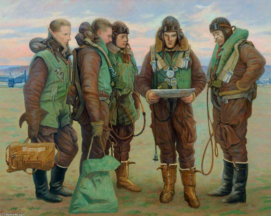 Aircrew Group At Raf Tangmere — Sir William Rothenstein