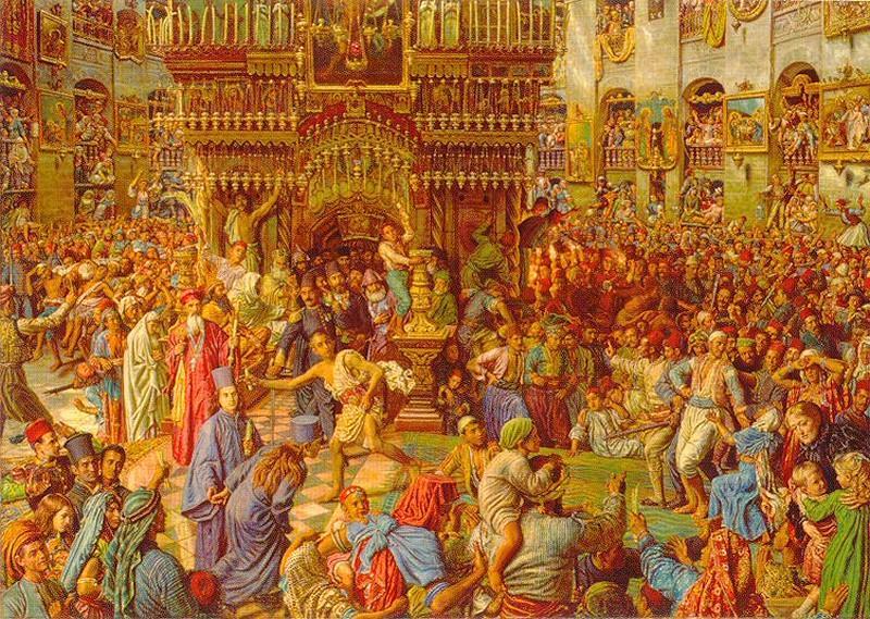 The Miracle Of The Sacred Fire, Church Of The Holy Sepulchre — William Holman Hunt