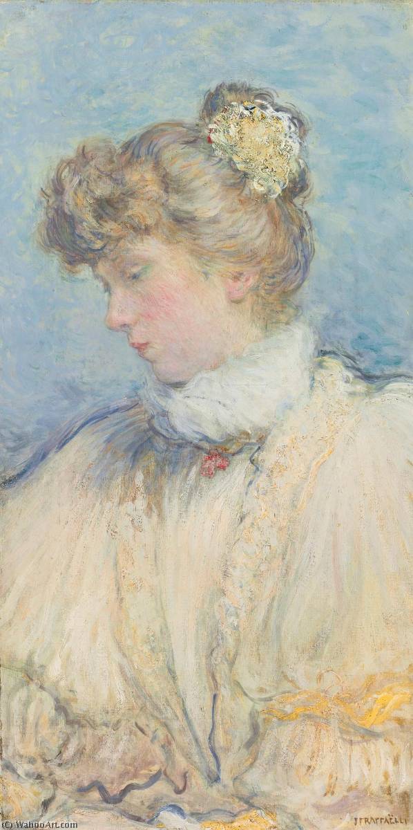 Portrait Of A Young Woman In Profile — Jean-françois Raffaelli