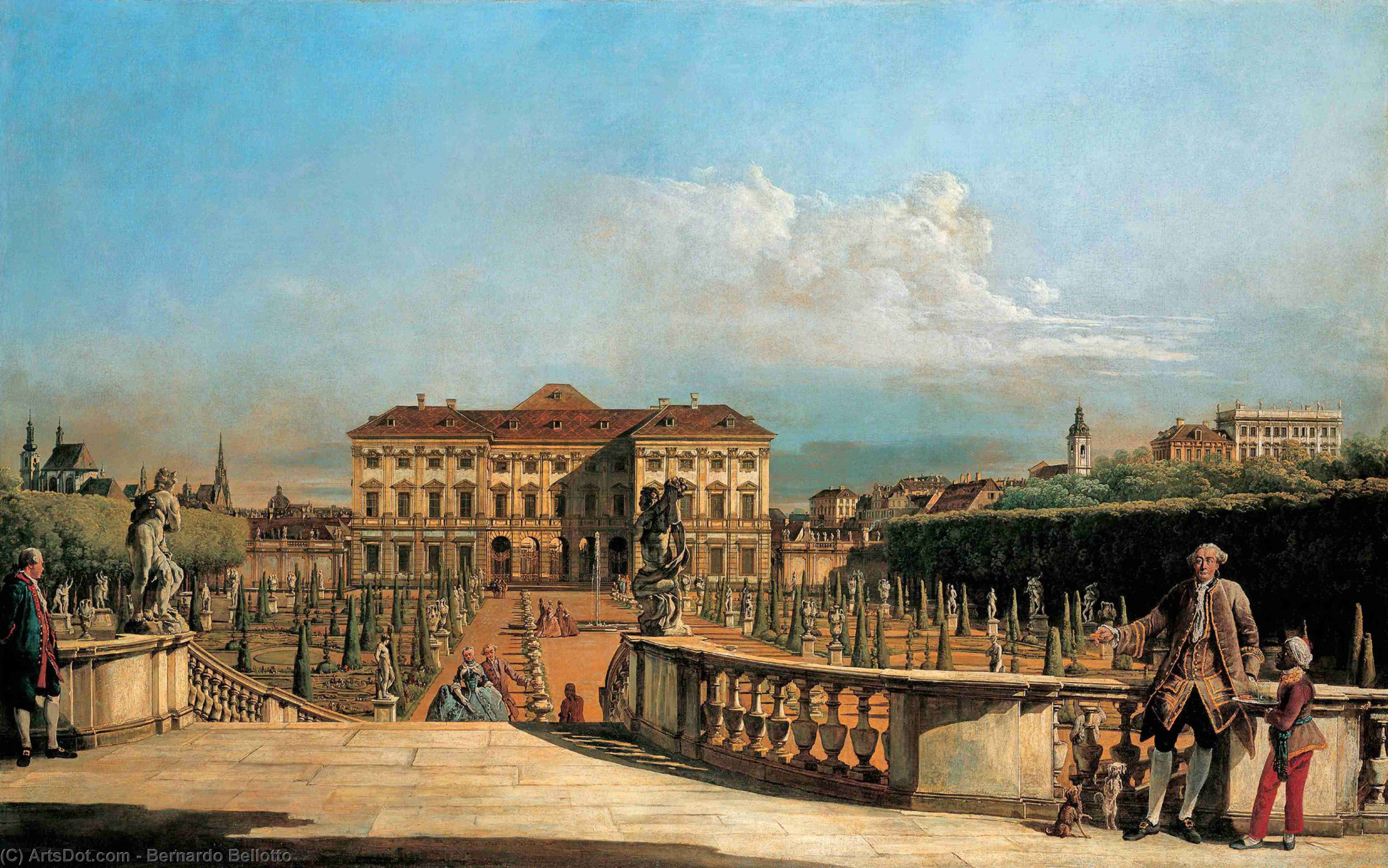 Liechtenstein Garden Palace, Garden Side — Bernardo Bellotto