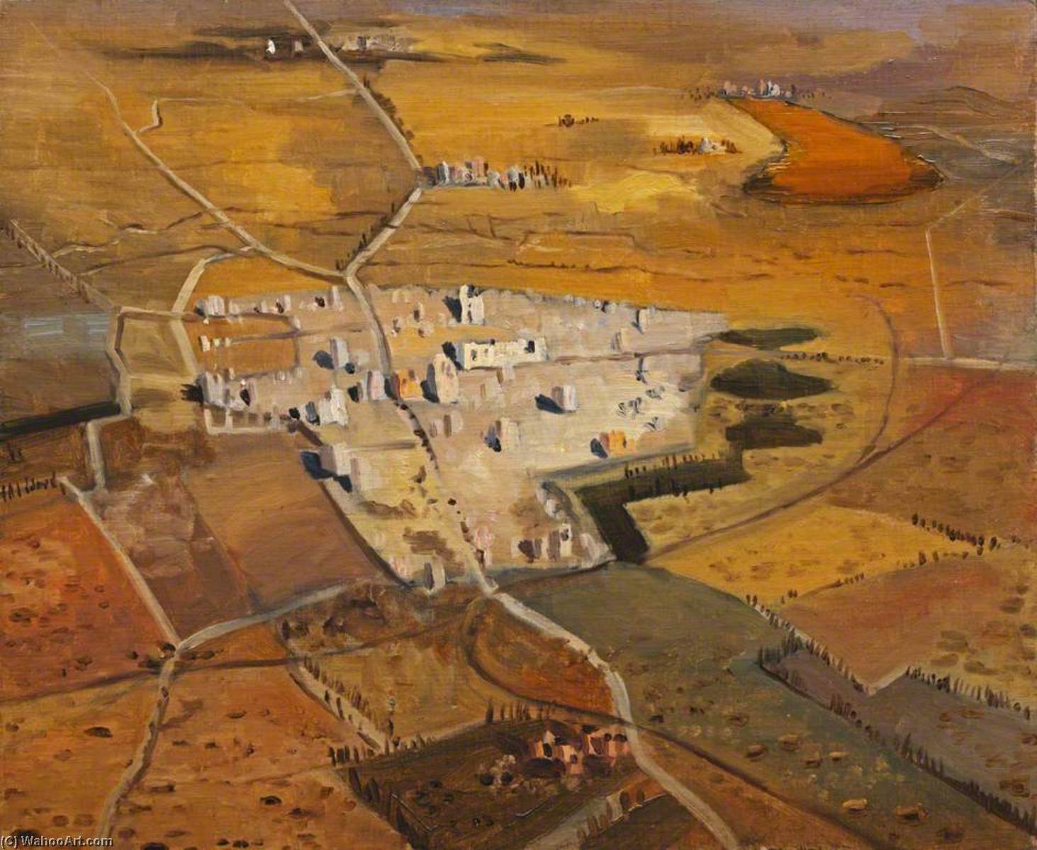 Ypres Seen From An Aeroplane — Richard Carline