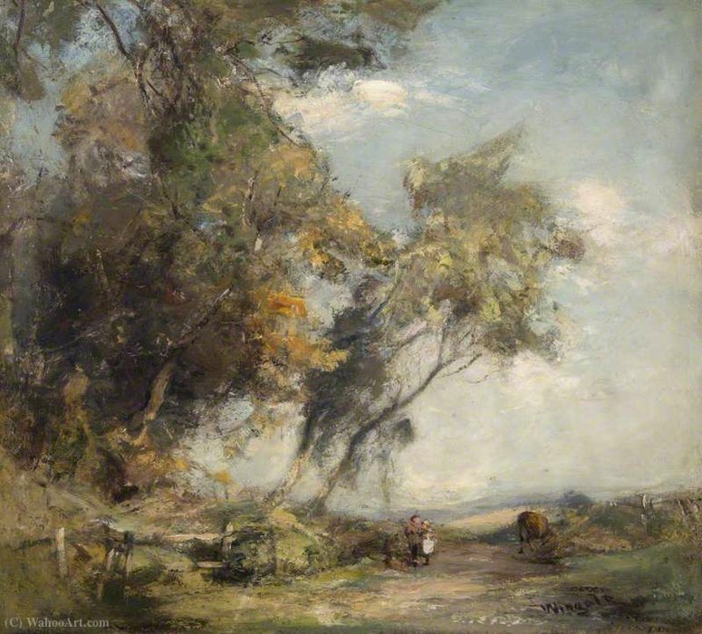 Landscape With Trees And Children — James Lawton Wingate