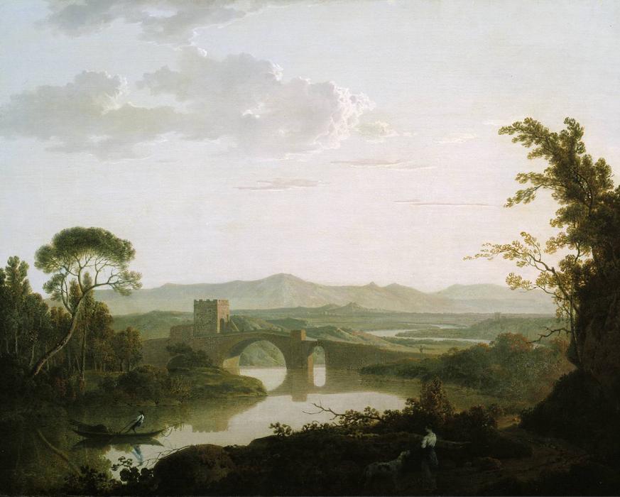Imaginary Landscape With A Bridge In The Roman Campagna — Joseph Wright Von Derby