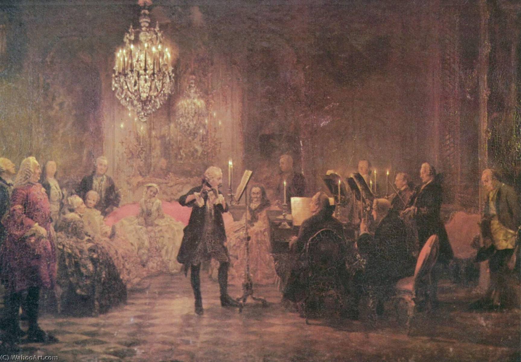 German Flötenkonzert Friedrichs Des Großen In Sanssouci — Adolph Von Menzel