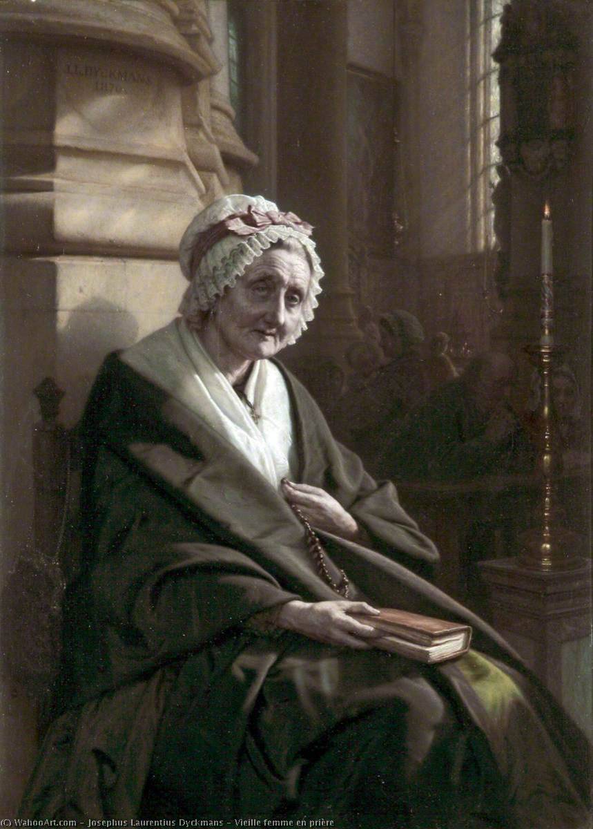 Vieille Femme En Prière — Josephus Laurentius Dyckmans