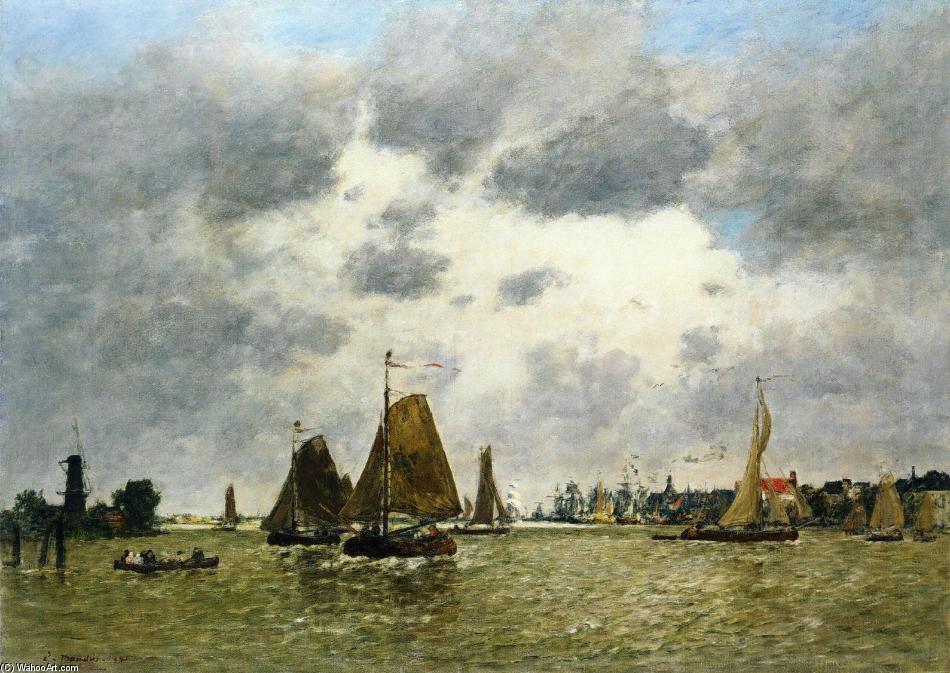 La Meuse At Dordrecht — Eugène Louis Boudin