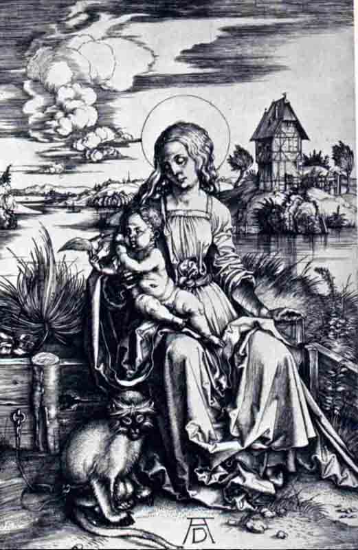 La Madonna Del Macaco, Berlin Smpk — Albrecht Dürer