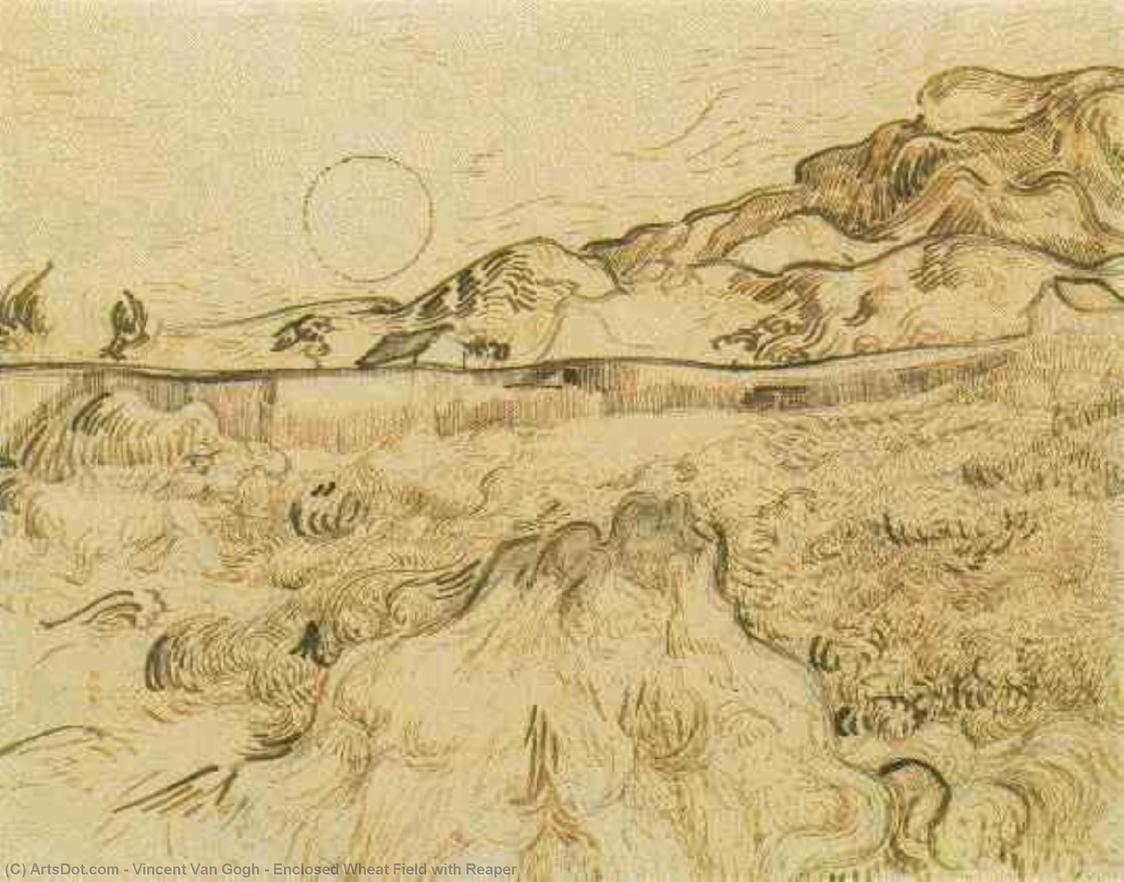 Enclosed Wheat Field With Reaper — Vincent Willem Van Gogh