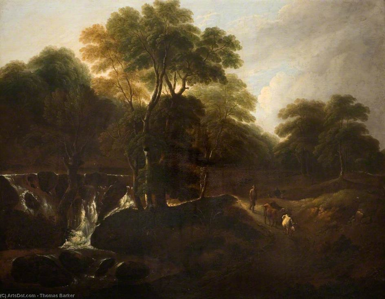 Landscape With A Waterfall — Thomas Barker