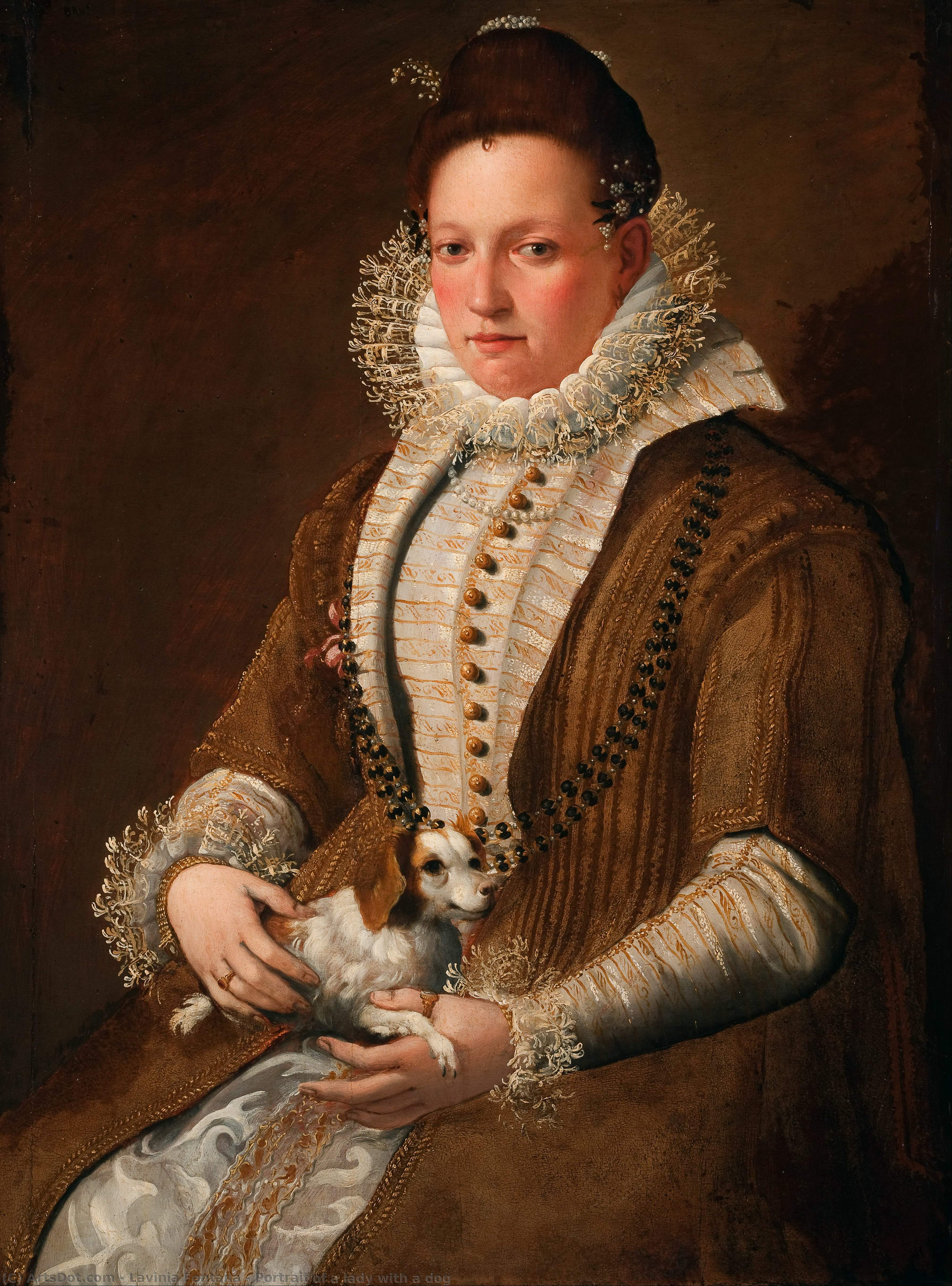 Portrait Of A Lady With A Dog — Lavinija Fontana