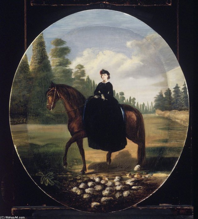 Portrait Of Doña Maria Josefa Romero De Terreros Y Gómez To Save — Edouard Pingret