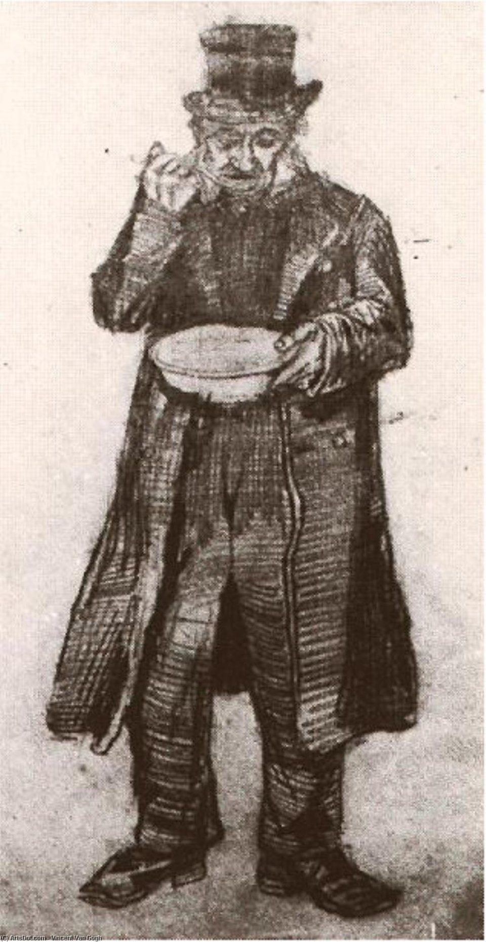 Der Waisenmann Mit Hut Und Unterarm — Vincent Willem Van Gogh