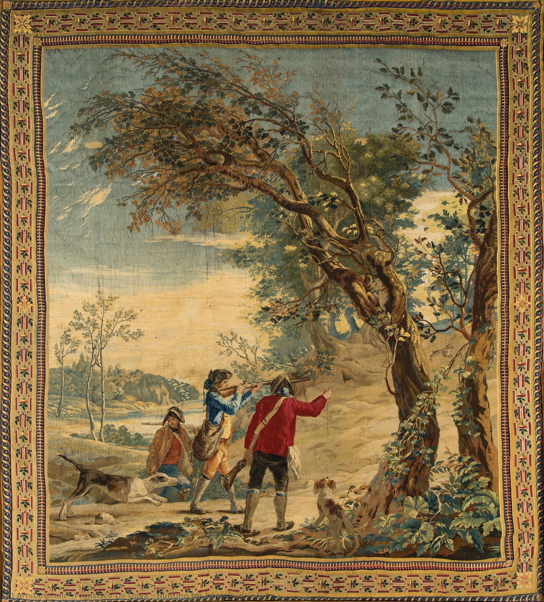 Hunting For Hare — Francisco José De Goya Y Lucientes