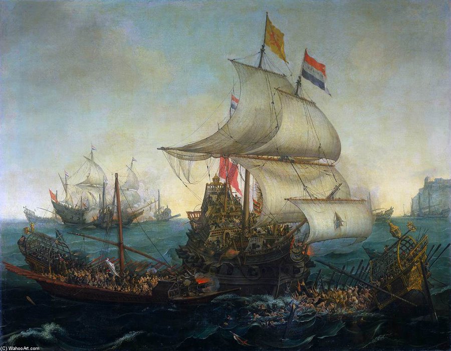 Dutch Ships Ramming Spanish Galleys Off The Flemish Coast In October — Hendrick Cornelisz. Vroom