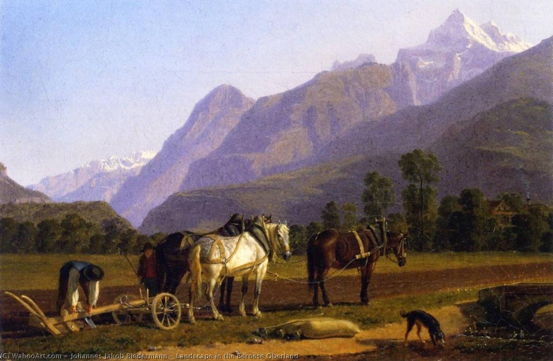 Landscape In The Bernese Oberland — Johann Jakob Biedermann