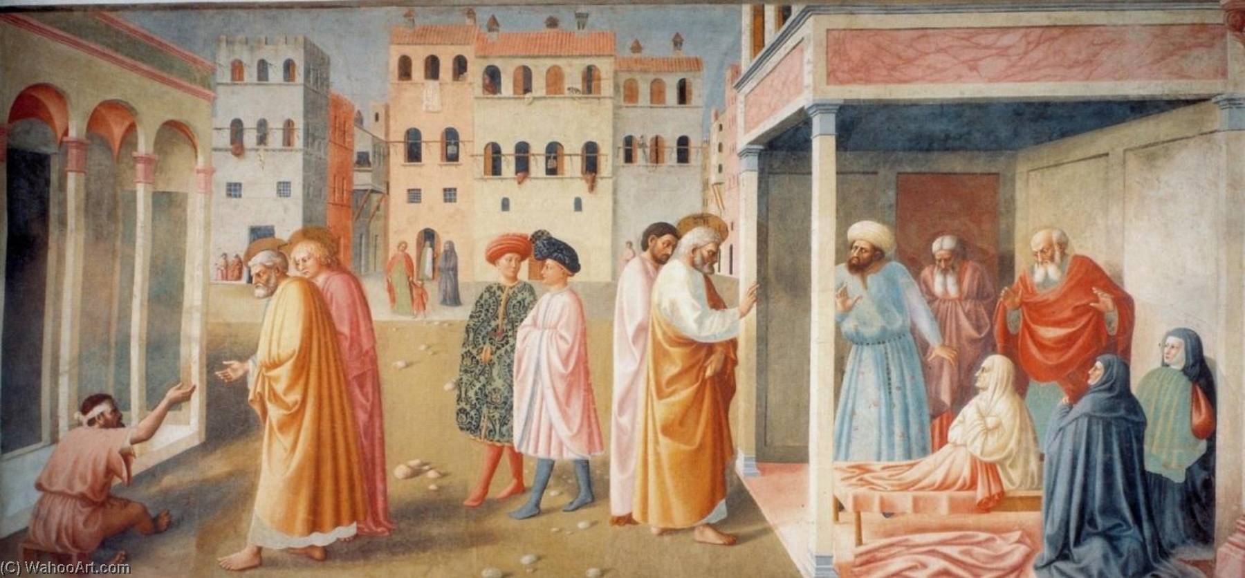 Healing Of The Cripple And Raising Of Tabitha (brancacci Chapel) — Masolino Di Cristoforo