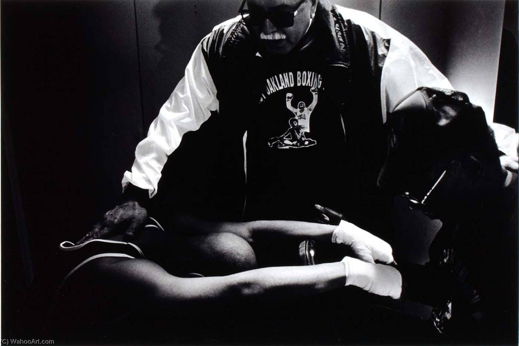 Unidentified Oakland Boxing Figures With Boxer — Christina Koci Hernandez