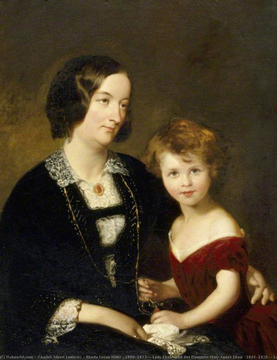 Rhoda Susan Willis (1809–1873), Lady Elton, And Her Daughter Mary Agnes Elton (1844–1926), Later Lady Elton — Charles Albert Ludovici