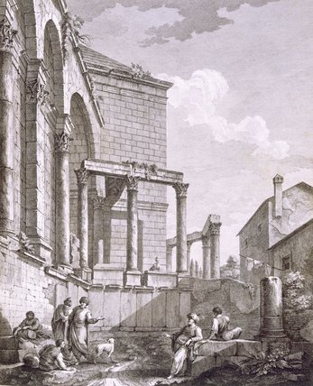 Side View Of The Temple Of Jupiter, From 'ruins Of — Robert Adam