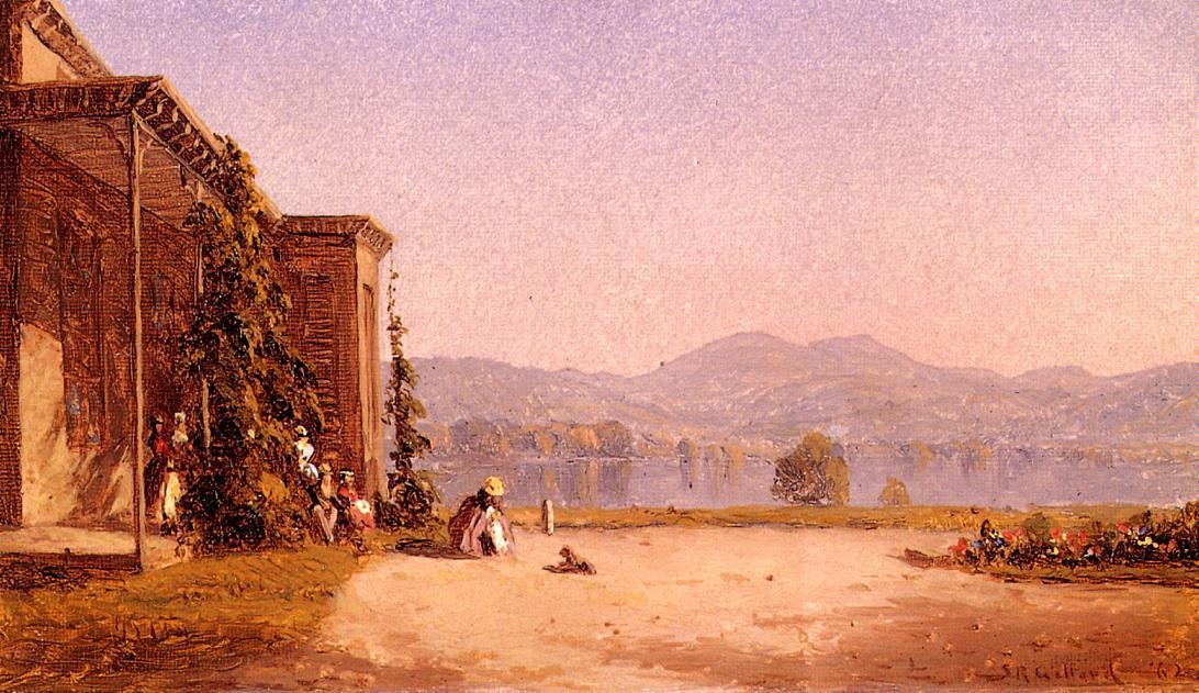 Veranda With Figures — Sanford Robinson Gifford