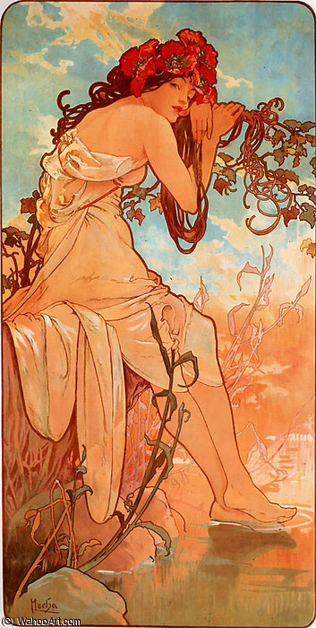 Summer Panel — Альфонс Муха