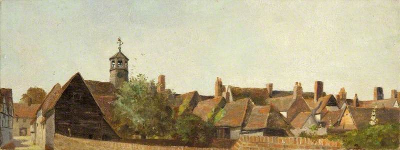 Roofscape, Amersham, With The Clock Turret Of The Market Hall — Charles Paget Wade