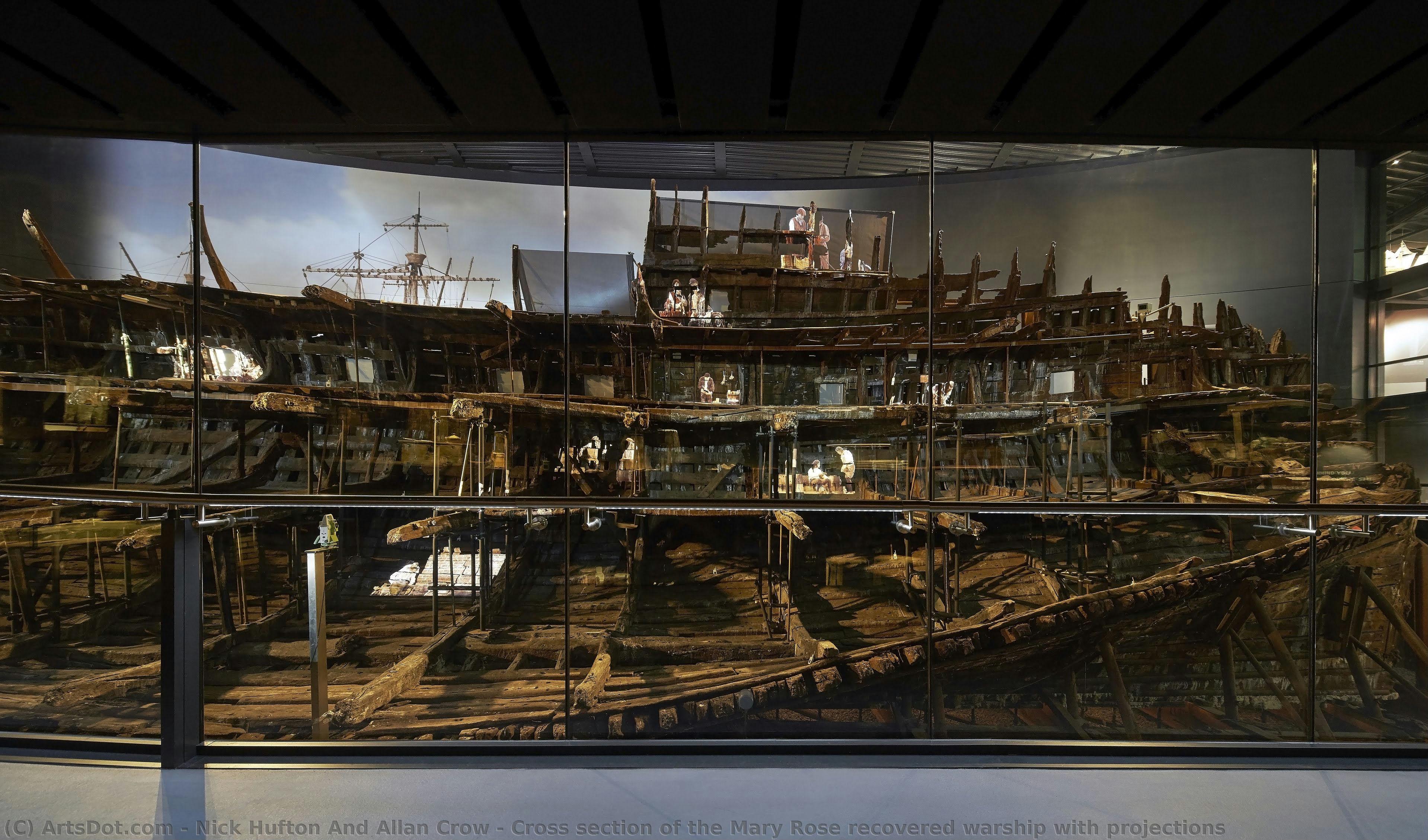 Cross Section Of The Mary Rose Recovered Warship With Projections — Nick Hufton And Allan Crow