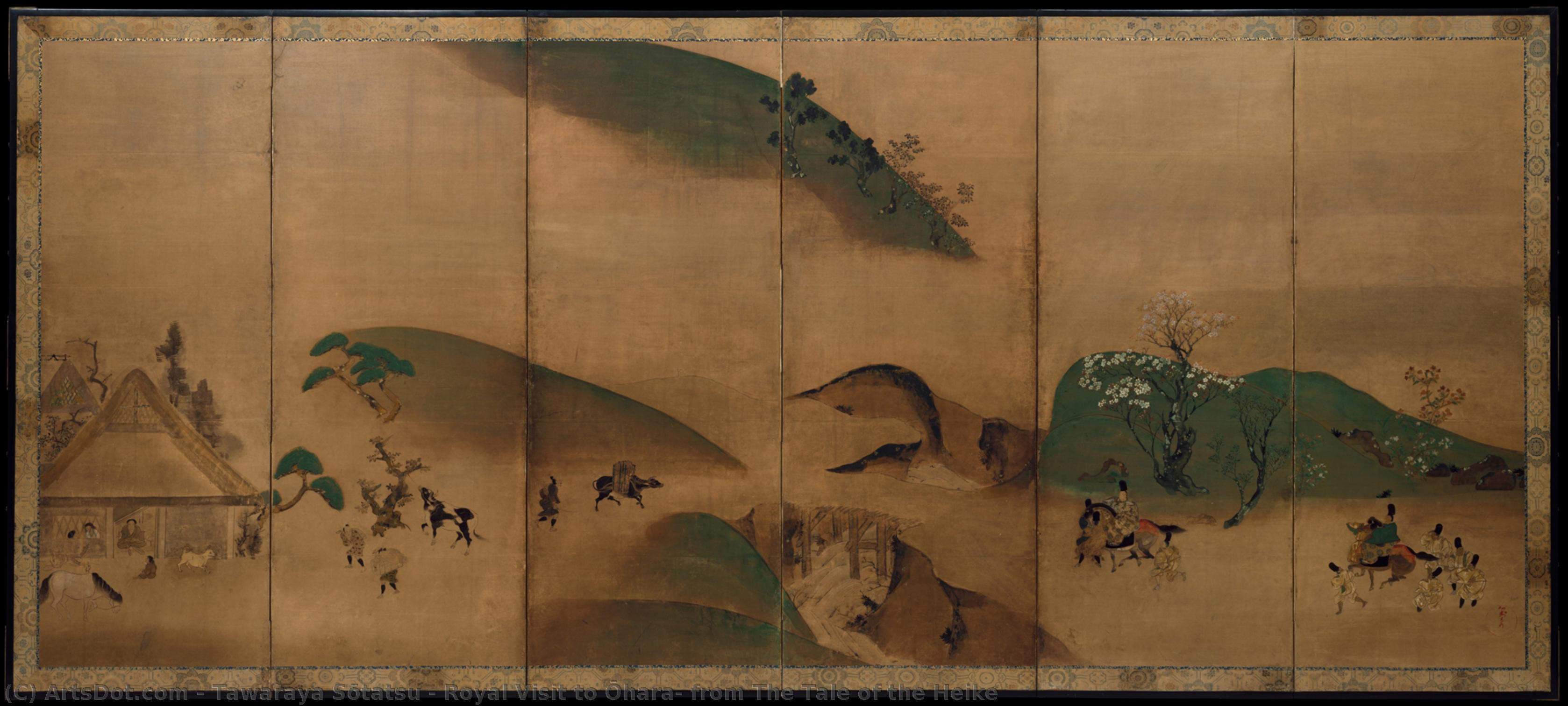 Royal Visit To Ōhara, From The Tale Of The Heike — Tawaraya Sōtatsu
