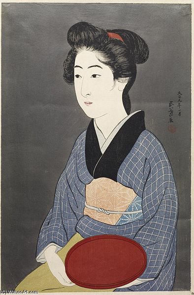Waitress With A Red Tray — Goyō Hashiguchi