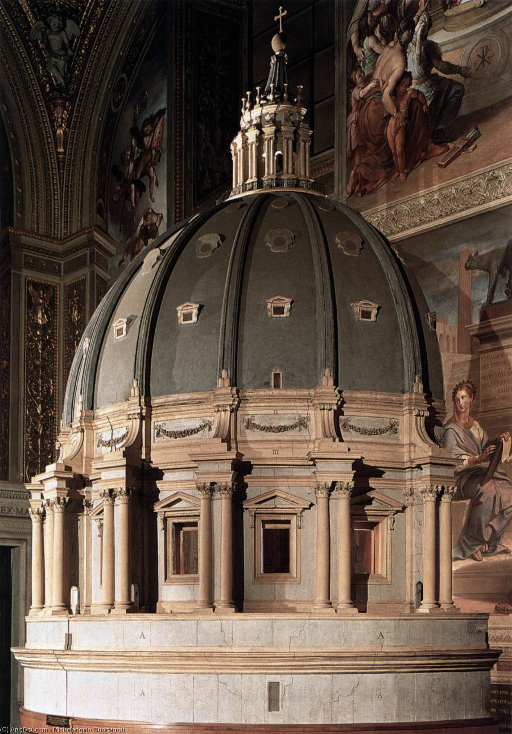 Model For The Dome Of St. Peter's — Michelangelo Buonarroti