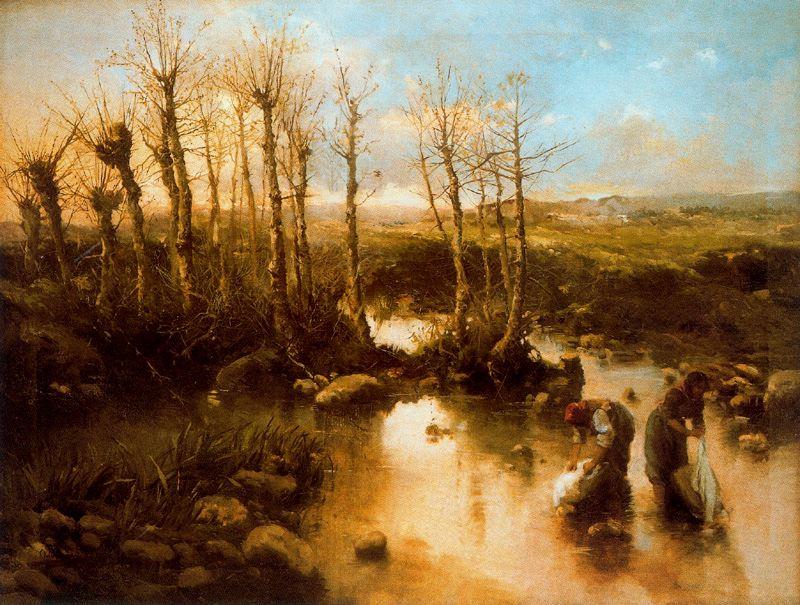Washerwomen At The Sar — Ovidio Murguía De Castro