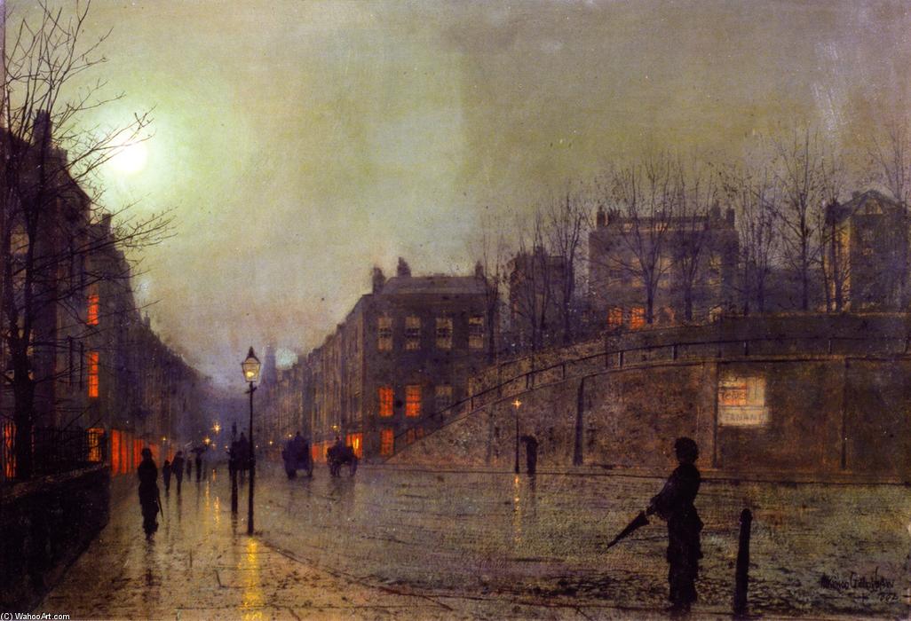 London, View Of Heath Street By Night — John Atkinson Grimshaw