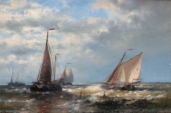Fishing Boats At Sea — Abraham Hulk Senior