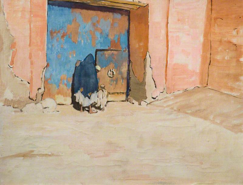 Figures At A Doorway, Morocco — James Mcbey