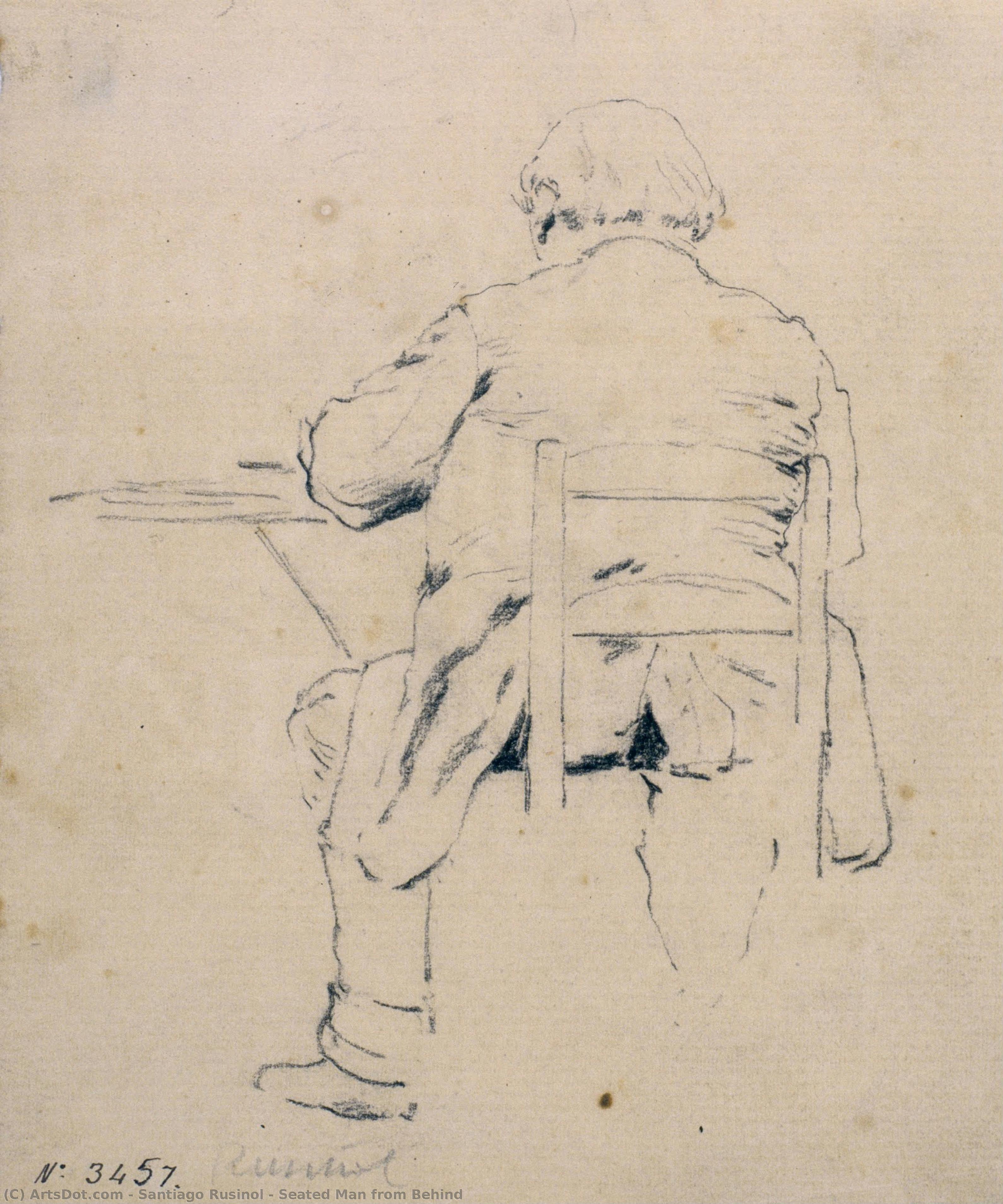 Seated Man From Behind — Сантьяго Русиньоль