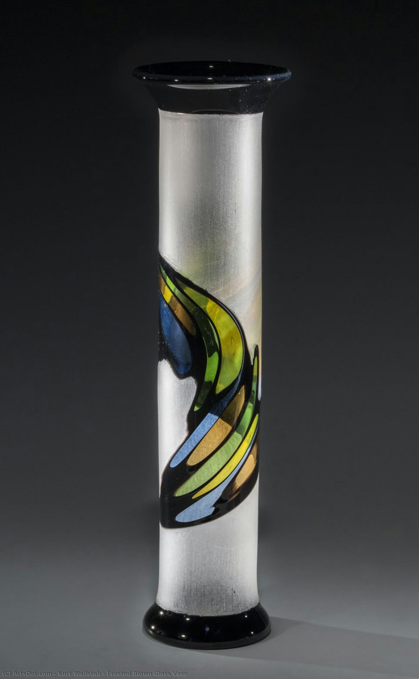 Frosted Blown Glass Vase — Kurt Wallstab
