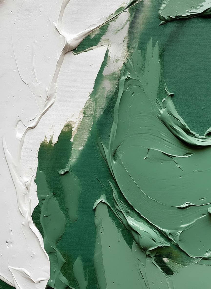 Ethereal Topography In Sage And White: A Sculptural Study Of Organic Motion — David Moreau