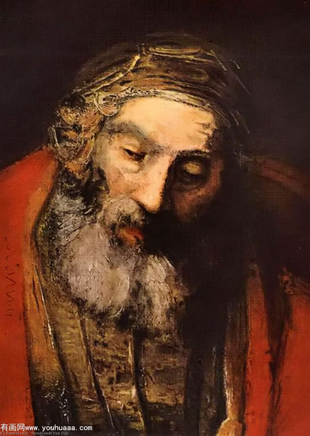 The Return Of The Prodigal Son ( Detail ) — Rembrandt Van Rijn
